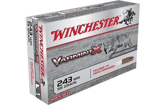 Winchester Ammunition - Varmint X — 243 Winchester · 58 Grains · Polymer Tip · 20