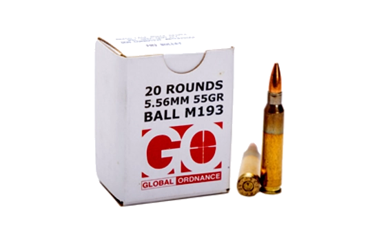 Global Ordnance - M193 — 5.56 NATO · 55 Grains · Full Metal Jacket · 20