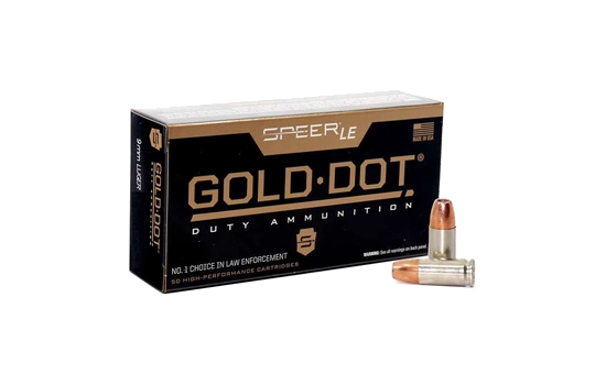 Speer - Gold Dot LE Duty — 147 Grains · Hollow Point · 50