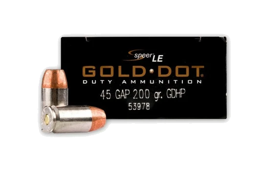 Speer - Gold Dot LE Duty — 200 Grains · Hollow Point · 50