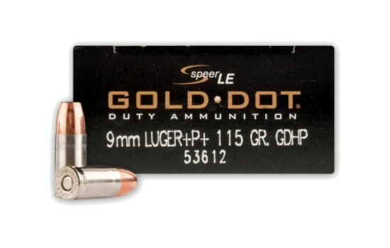 Speer - Gold Dot LE Duty — 115 Grains · Jacketed Hollow Point · 50