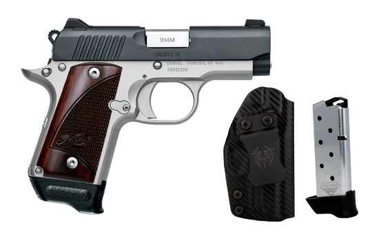 Kimber - Micro 9 RTC Bundle — 9mm · 7 Round · Black, Silver · 3.15" · Micro · Single Action