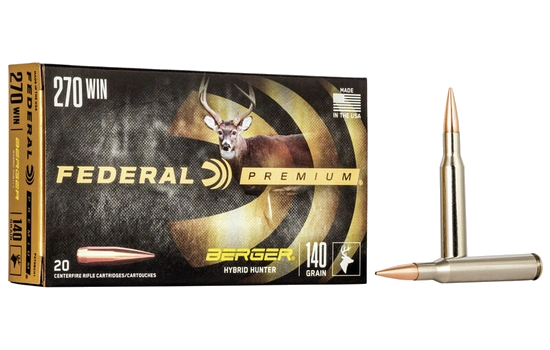 Federal - Premium Berger Hybrid — 270 Winchester · 140 Grains · Berger Hybrid Hunter · 20