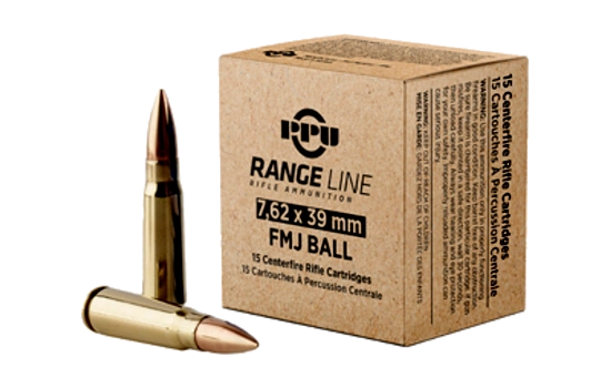 PPU - Range Line — 7.62x39mm · 123 Grains · Full Metal Jacket · 15