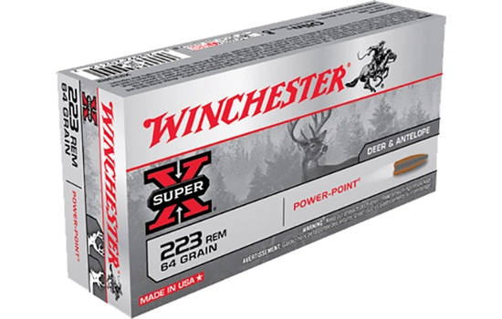 Winchester Ammunition - Super-X Rifle — 223 Remington · 64 Grains · Power-Point Copper Plated · 20