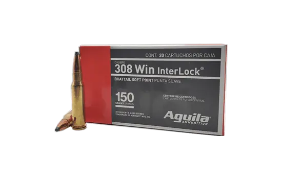 Aguila Ammunition - Centerfire Rifle — 308 Winchester · 150 Grains · Boat Tail Soft Point · 20