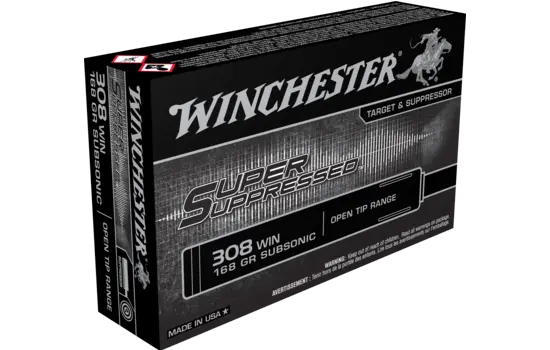 Winchester Ammunition - Super Suppressed Rifle — 308 Winchester · 168 Grains · Open Tip · 20