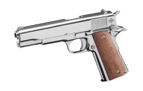 Rock Island - GI — 38 Super Auto · 9 Round · Nickel · 5" · Full Size · Single Action