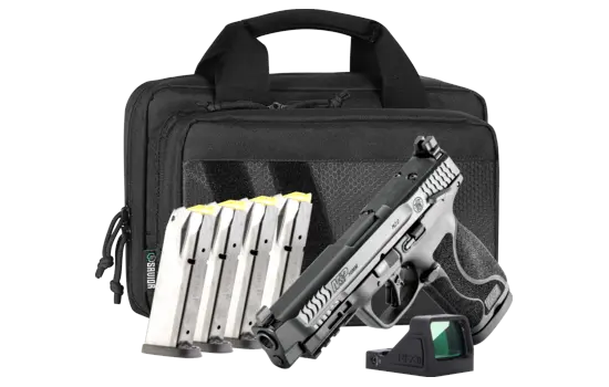 Smith & Wesson - M&P9 2.0 Carry Bundle — 10MM · 15 Round · Black · 4.6" · Full Size · Striker Fire