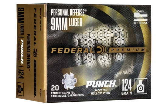 Federal - Punch Pistol Ammo — 124 Grains · Jacketed Hollow Point · 20