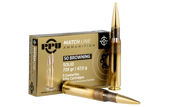 PPU - Match Rifle — 50 BMG · 725 Grains · Full Metal Jacket · 5