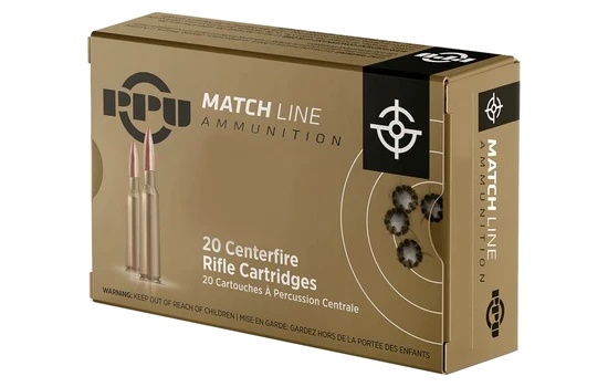 PPU - Match Rifle — 6.5x55mm Swedish Mauser · 120 Grains · Hollow Point Boat-Tail · 20