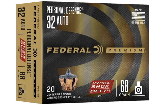 Federal - Personal Defense Hydra-Shok — 68 Grains · Jacketed Hollow Point · 20