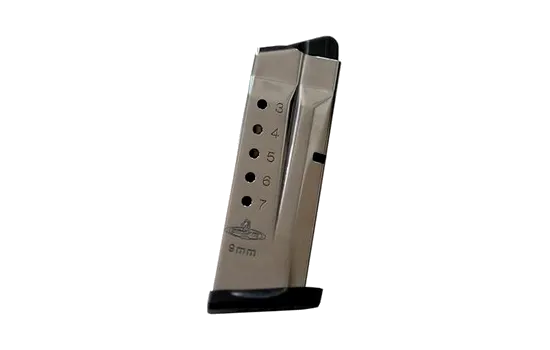 Check-Mate Magazines - S&W Shield Magazines — 9MM · 7 Round · Silver